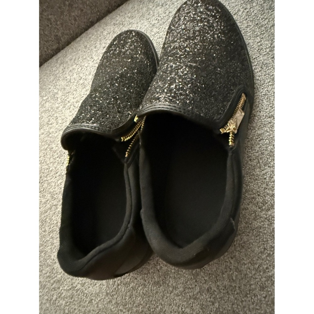 Glitter Slip-On Sneaker Aldo Men's 9 Black Gold Zip Party Night Out Dressy
